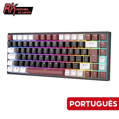RK84 Warrior: Teclado Mecânico Sem Fio RGB