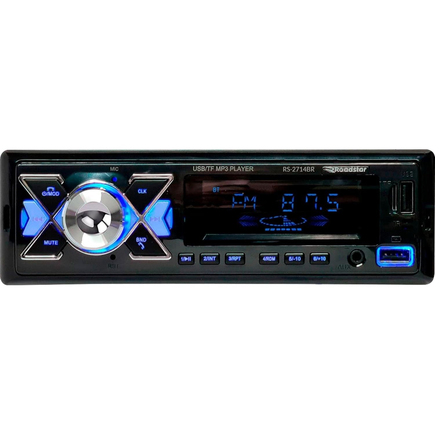 Rádio Automotivo Roadstar RS-2714BR: USB, Bluetooth, 4x55W RMS e Controle Total!