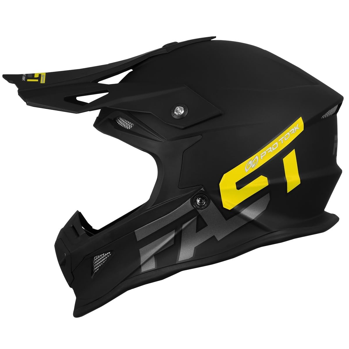 Capacete Pro Tork Fast 788 Solid Preto e Amarelo - Segurança e Estilo Off Road