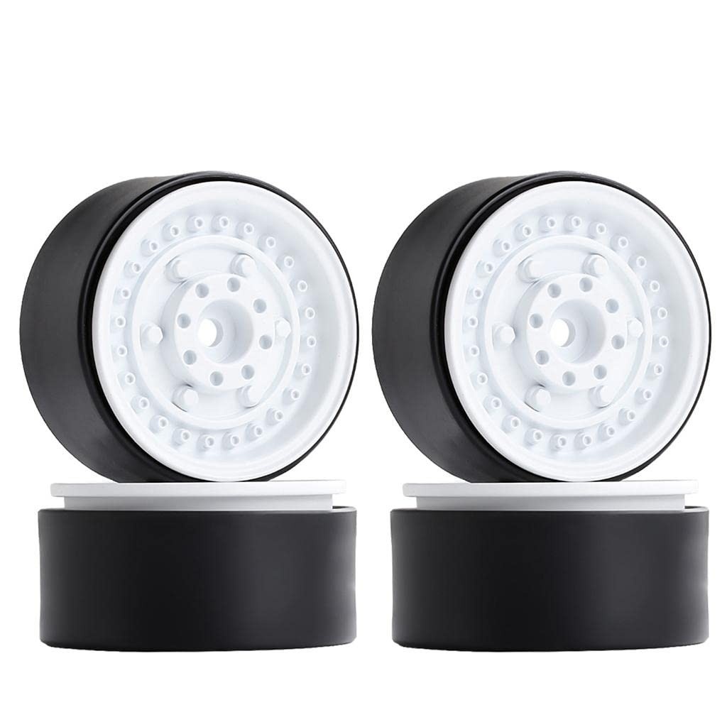 2 Pares de Rodas 1.9" Brancas para SCX10 90046: Estilo e Performance Off-Road!