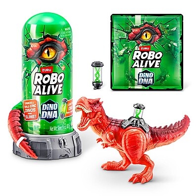 Robo Alive Dino DNA - Vermelho: Monte e Dê Vida aos Dinossauros!