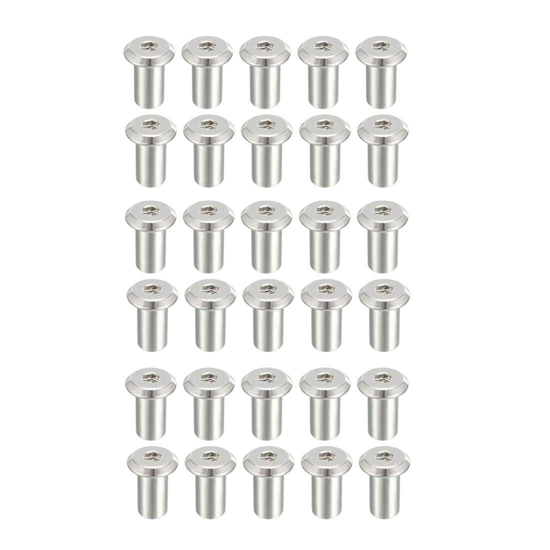 Rebite Sextavado M6 x 15mm - Fixação Robusta e Durável para Móveis | uxcell
