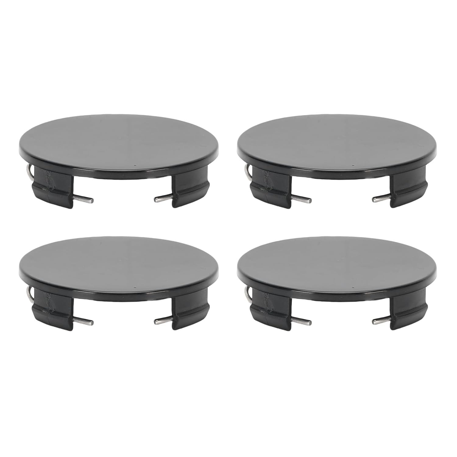Kit 4 Calotas Centrais Aro Roda 65mm Preto ABS Premium - Upgrade Visual Carro