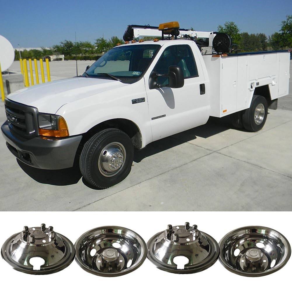 Simuladores de Roda Dupla 40,64cm Aço Inox Polido para Ford F350 1999-2004 - Visual Premium e Durabilidade