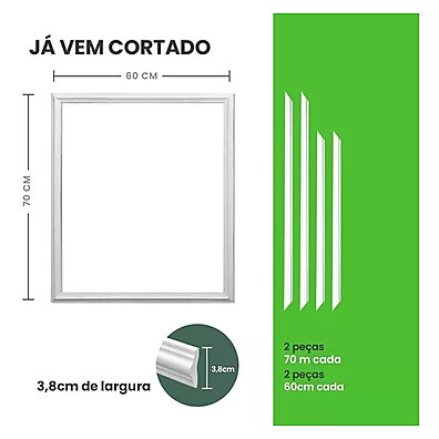 Roda Meio Boiserie 60x70cm: Decore Fácil!