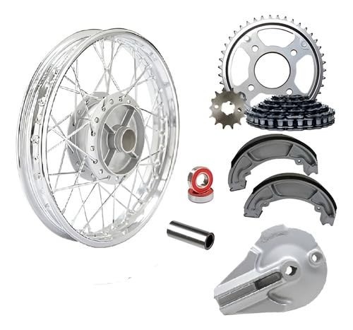 Kit Roda Aro Traseira Completa CG Fan Titan 150: Pronto para Rodar!