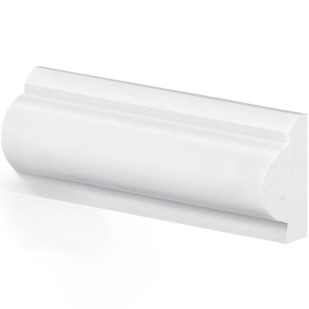 Kit 12 Metros Rodameio Boiserie 3cm em Poliestireno Virgem - Moldura Moderna para Decoração de Interiores