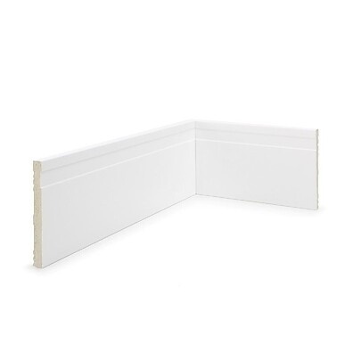 Rodapé de Poliestireno: 36m, Branco Frisado e Resistente!
