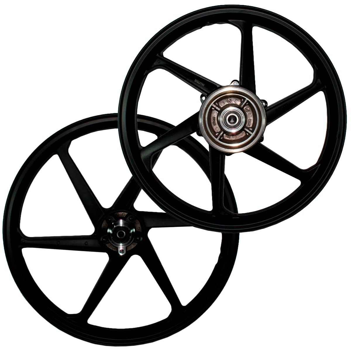 Par de Rodas Liga Leve Freio a Disco NXR150/NXR160 Bros ESD - Prontas para Instalar!