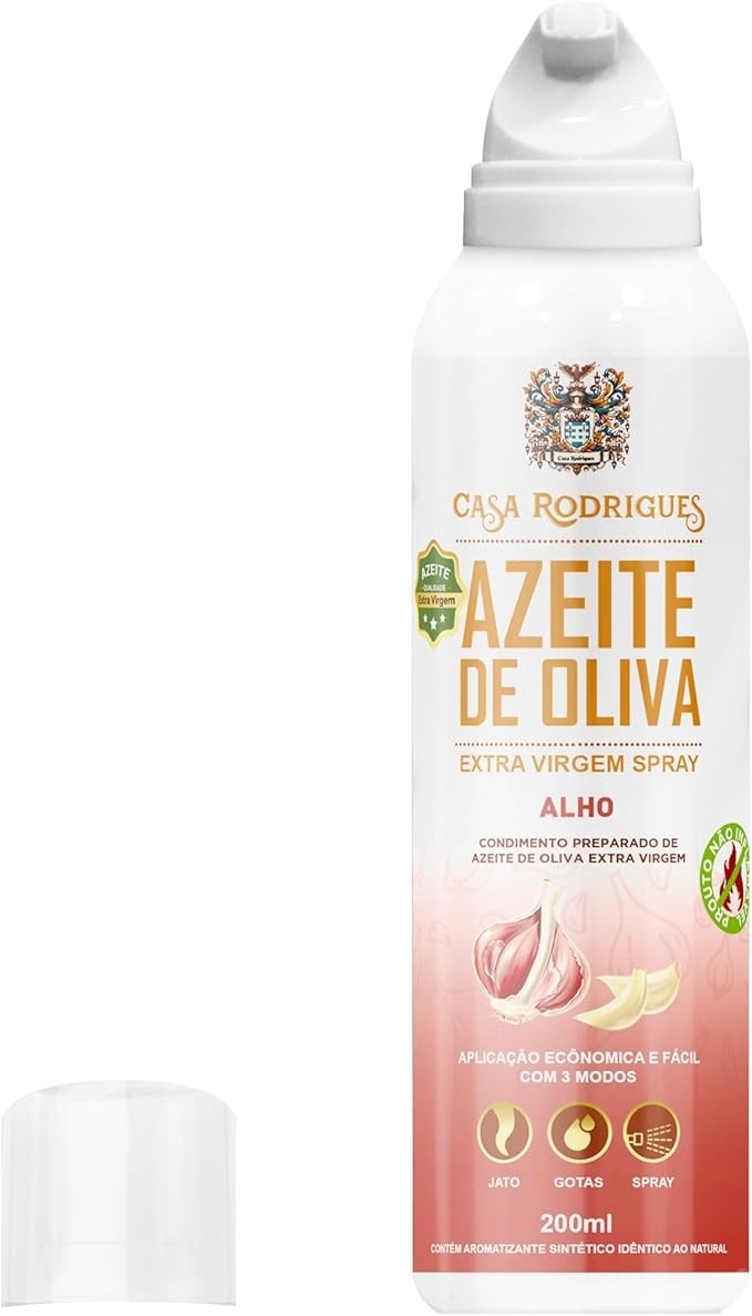 Azeite Extra Virgem Spray Sabor Alho 200ml - Casa Rodrigues MAGIE DOUCE