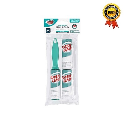 Rolo Adesivo Flash Limp: Livre-se de Pelos e Fiapos!