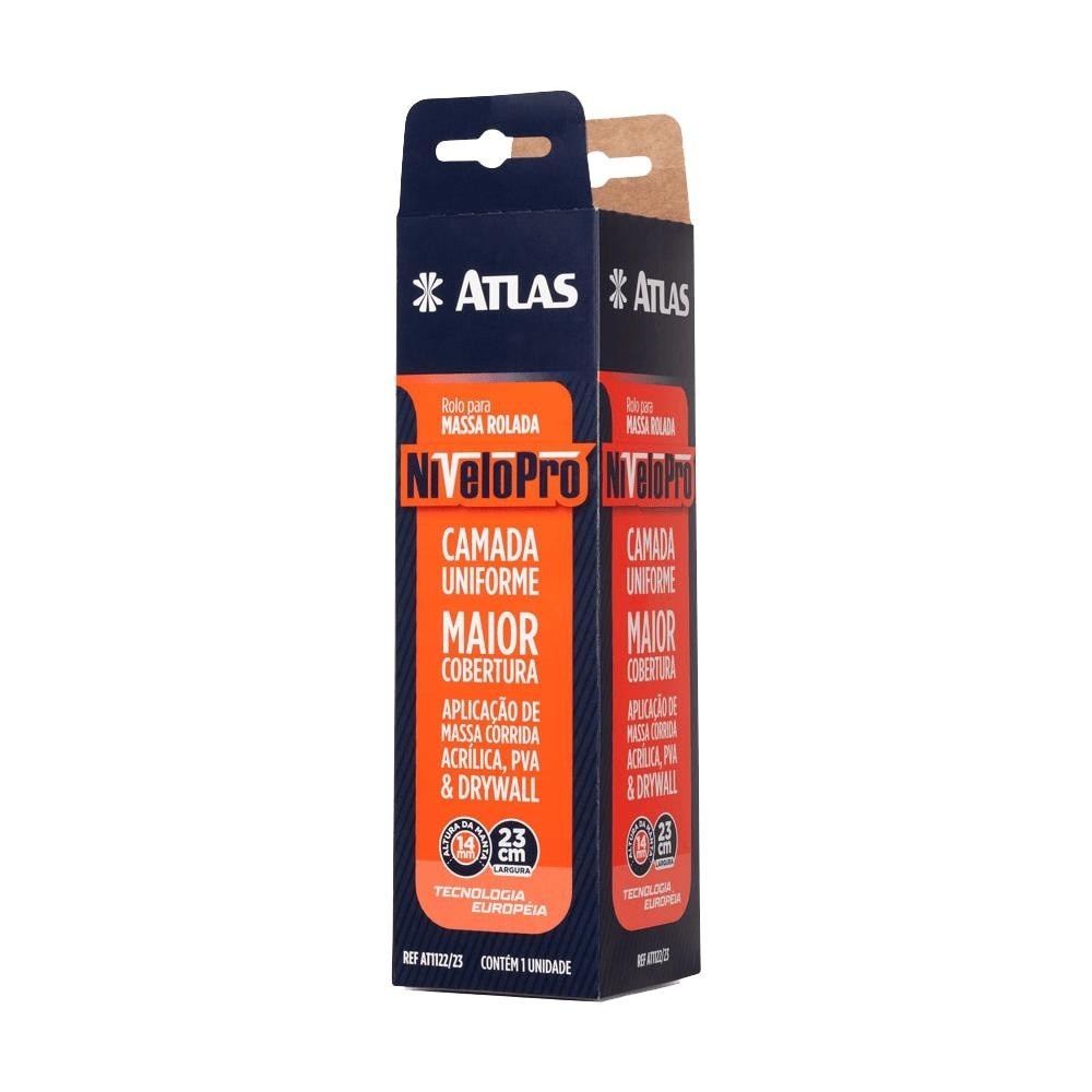 Rolo de Massa Atlas Nivelopro 23cm: Massa Rolada Perfeita