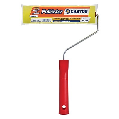 Rolo Espuma Poliéster 15cm com Cabo – Pintura Limpa e Rápida