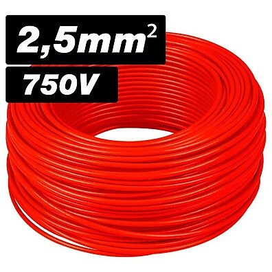 Rolo Fio 2,50mm 10m: Cabo Elétrico Flexível e Resistente