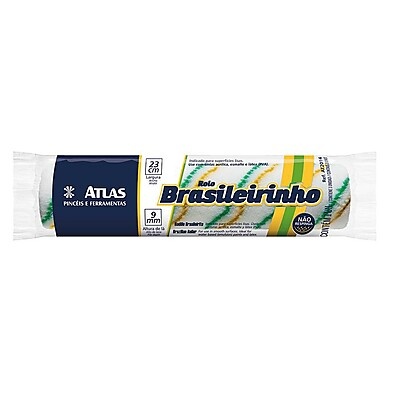 Rolo Lã Sintética Brasileirinho 23cm Atlas – Acabamento Perfeito