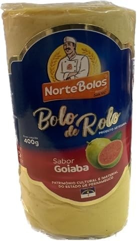 Bolo De Rolo Pernambucano Sabor Goiaba 400g
