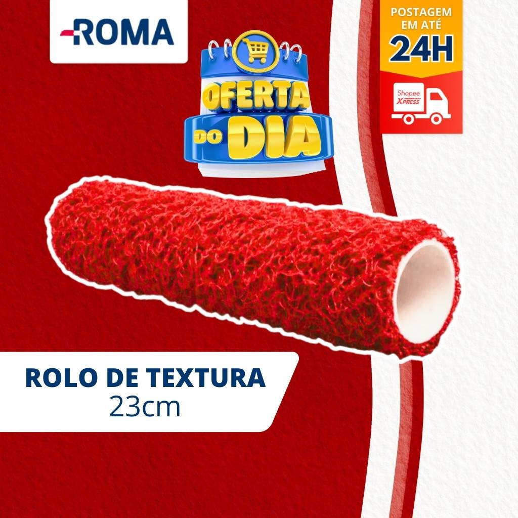 Rolo Textura Cabelo de Anjo 23cm: Efeito Rústico Perfeito!