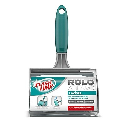 Rolo Tira Fiapos Flash Limp: Limpeza Sem Refil!