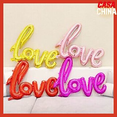Balão LOVE com Letras Juntas 28 e 38 polegadas – Ideal para Festas Românticas