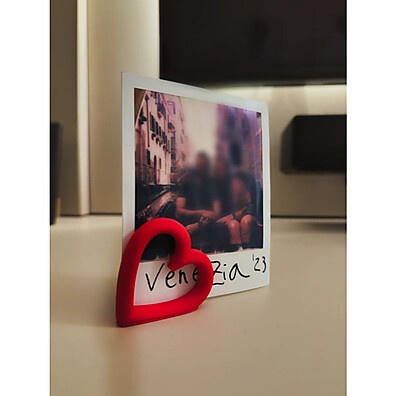 Suporte Polaroid Coração 3D: Presente Romântico!
