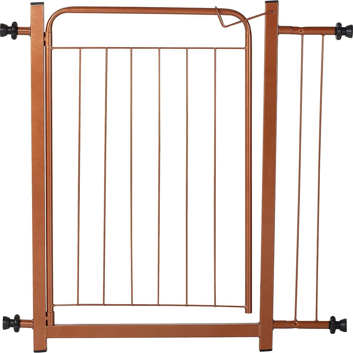 Portão Pet de Segurança para Cães e Bebês | Ajustável 69-84cm + Extensor 10cm | Cor Bronze Romero