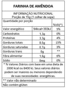 Farinha de Amêndoas Pura Importada 500gr - X Roots