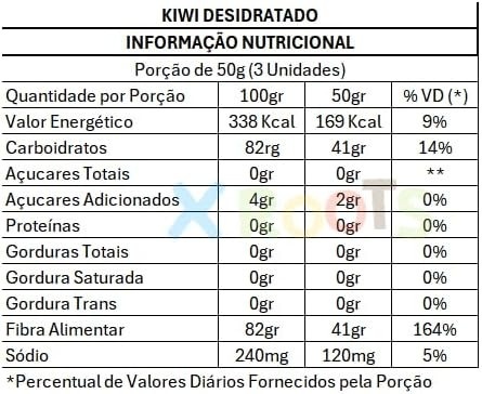 Kiwi Desidratado 500gr Importado Premium - X Roots