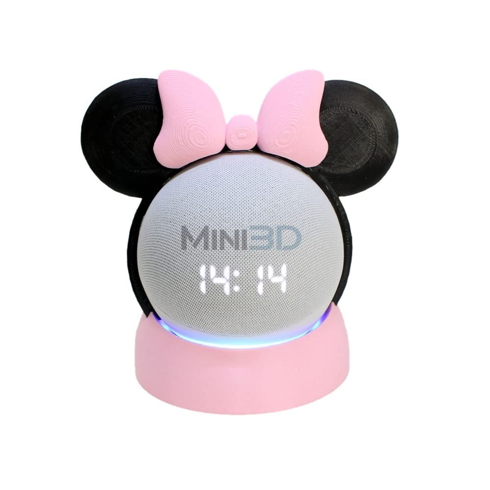 Suporte Minnie Rosa para Alexa Echo Dot 4ª e 5ª Geração: Charme e Praticidade!