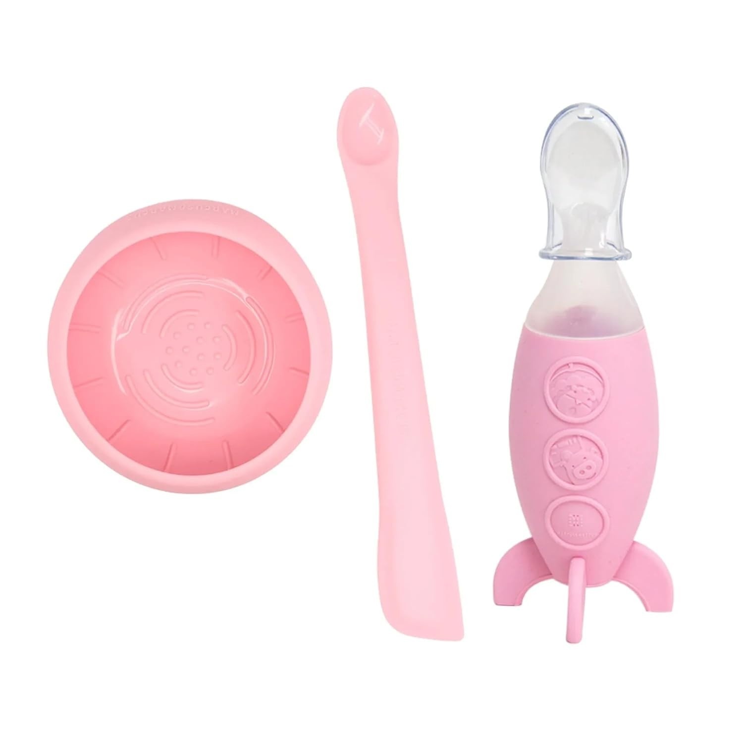 Kit Introdução Alimentar Rosa Marcus & Marcus - Conforto e Segurança para Bebês