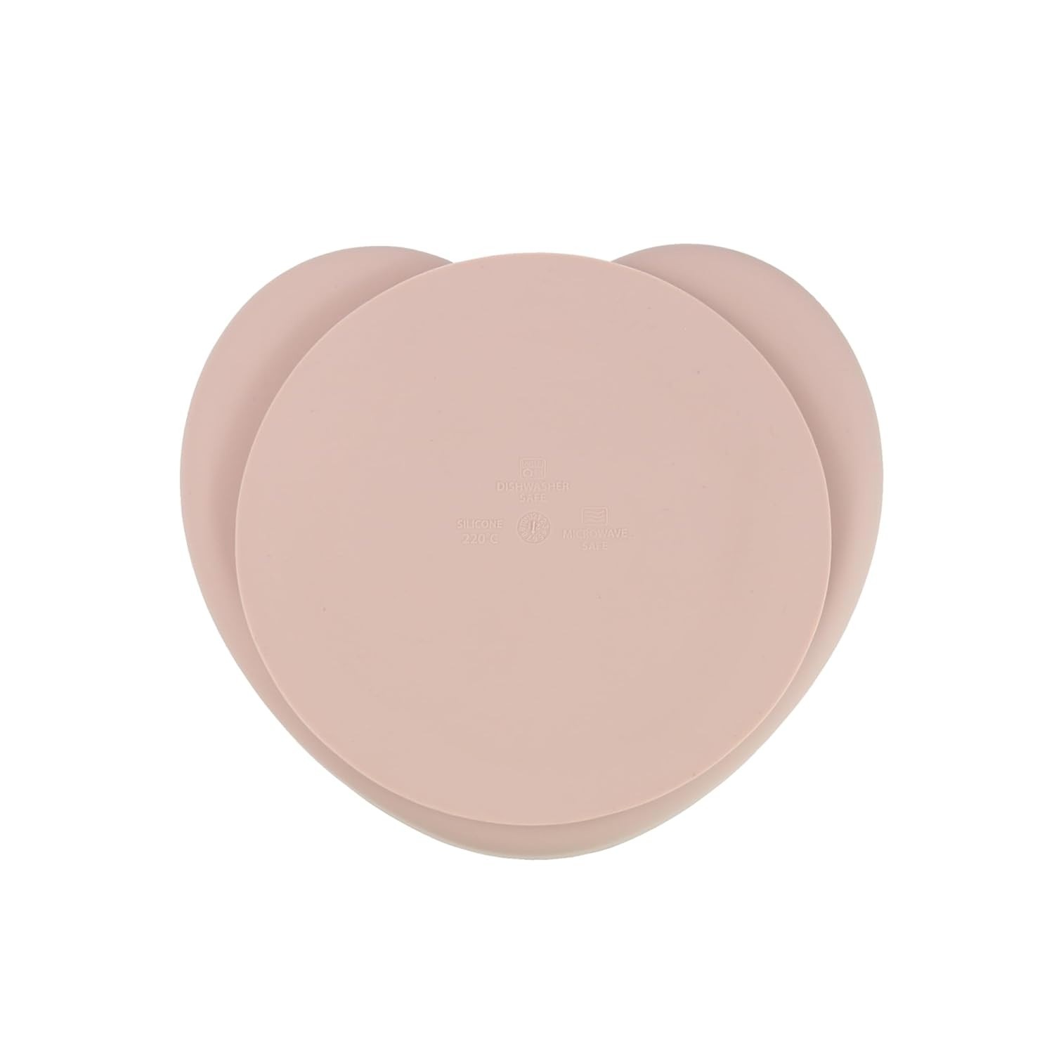 Prato de Silicone com Ventosa em Forma de Coração Rosa - CLINGO Seguro e Antiderrapante para Bebês