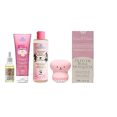 Rosa Mosqueta: Kit Cuidados Faciais e Capilares