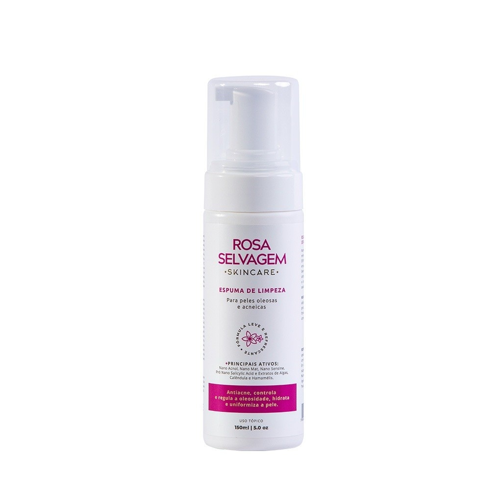 Rosa Selvagem: Limpeza Facial Antiacne e Controle de Oleosidade