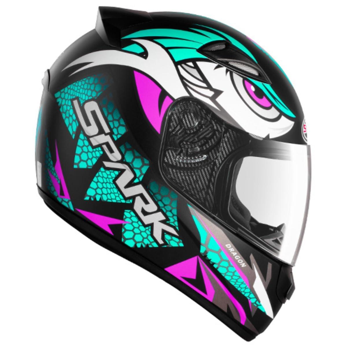 Capacete EBF Spark Dragon Rosa/Preto - Segurança e Estilo para Sua Aventura
