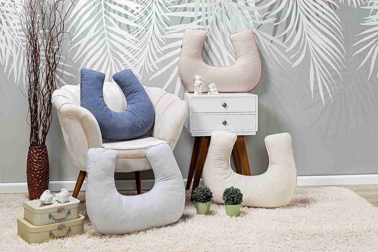 Almofada de Amamentação em Linho Rose - Conforto e Estilo para Mães Modernas
