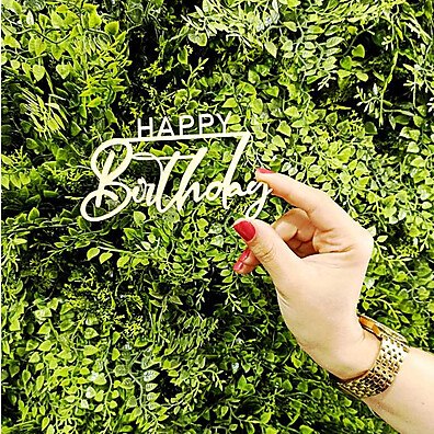 Topo de Bolo Happy Birthday: Dourado, Prata ou Rosê!