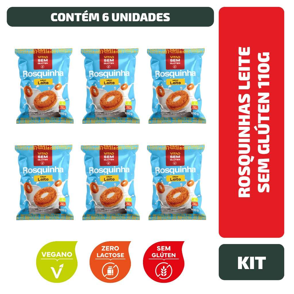 Rosquinhas Sem Glúten Vitao: Sabor Leite e Saúde!