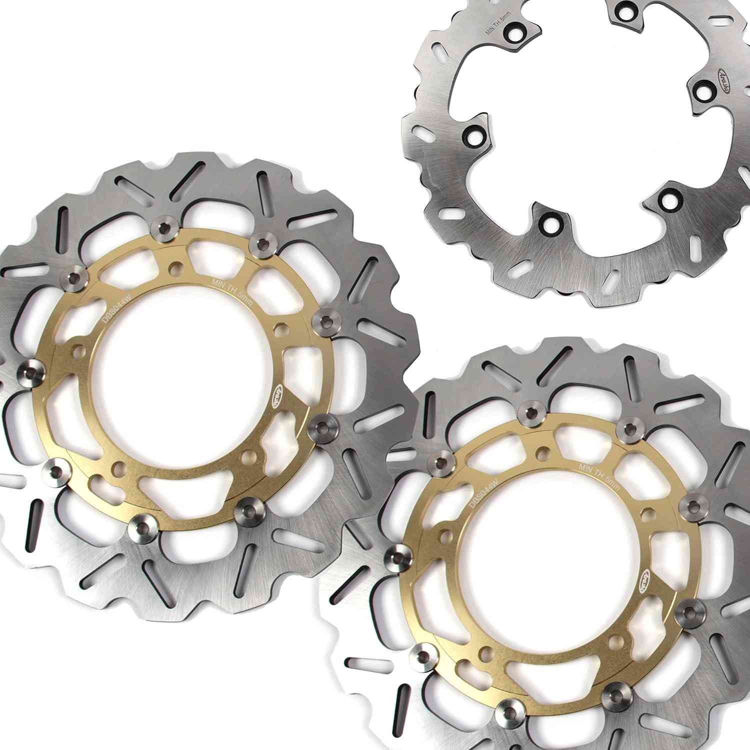 Rotores de Freio Arashi Dourados para Suzuki B-King 1300 e Hayabusa GSXR 1300 (Dianteiro/Traseiro)