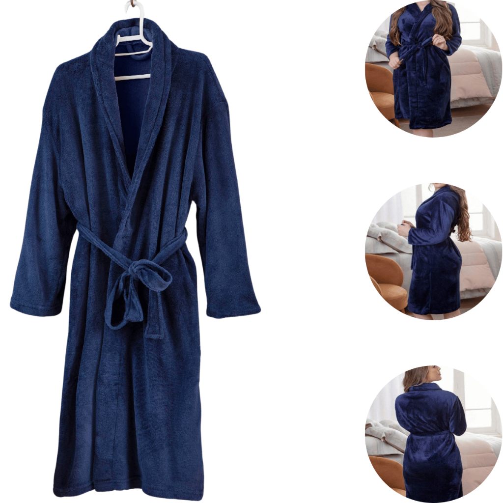 Roupão Feminino Plush Macio Corttex: Conforto Extra para os Seus Dias