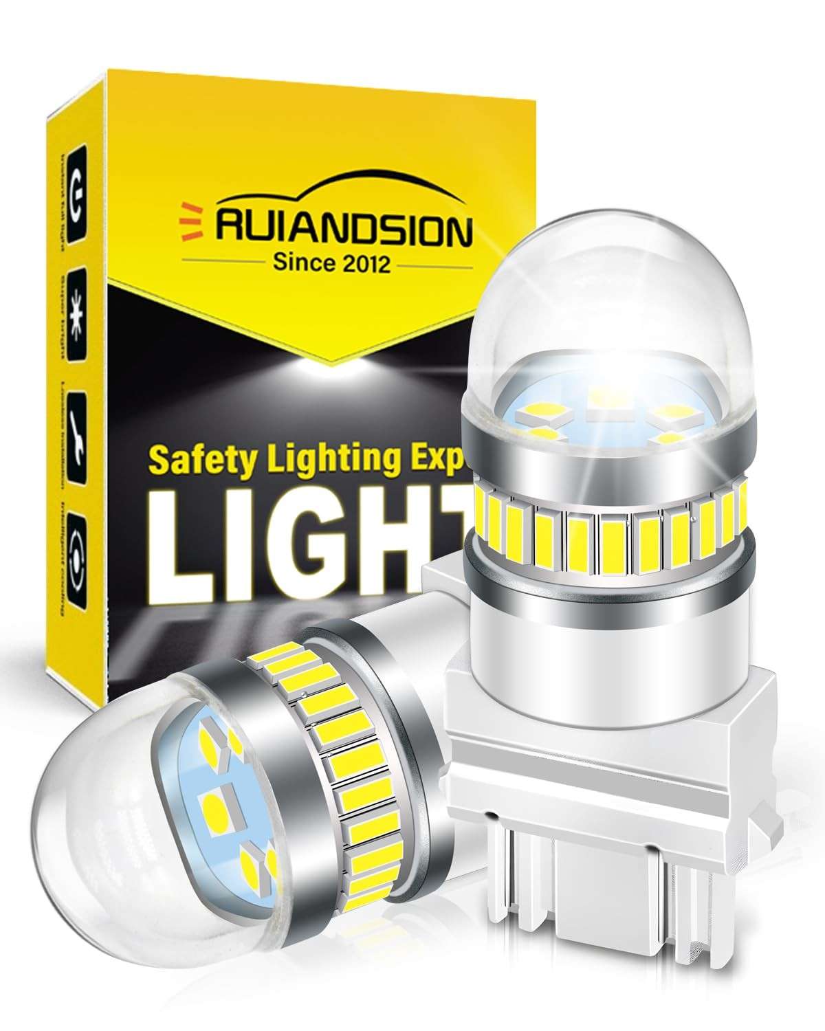 Ruiandsion Lâmpada LED 3157: Brilho Intenso e Segurança para seu Veículo