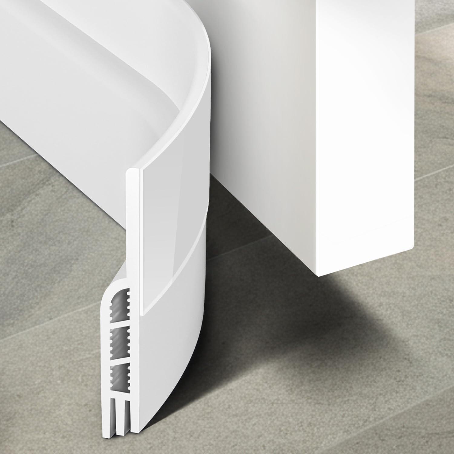 Bloqueador de Corrente de Ar para Porta: Vedação Universal de Silicone Branco Anti-Frio e Ruído