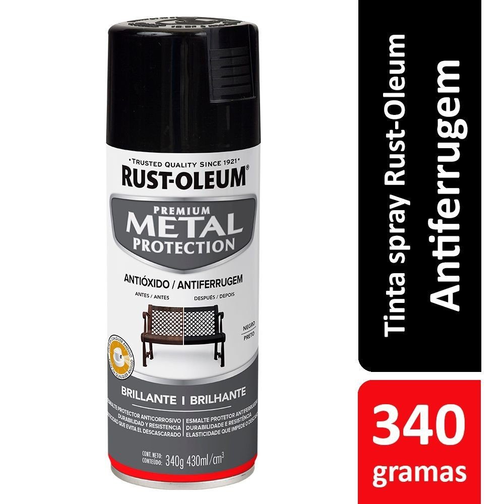 Rust Oleum: Proteja o Metal com Spray Preto Brilhante
