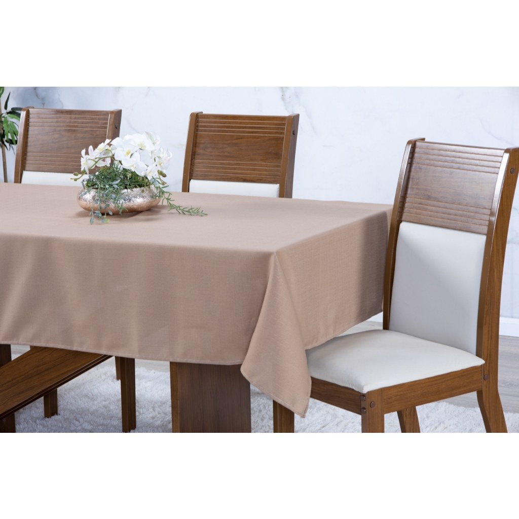 Toalha de Mesa Linho 6 Lugares: Elegância Rústica
