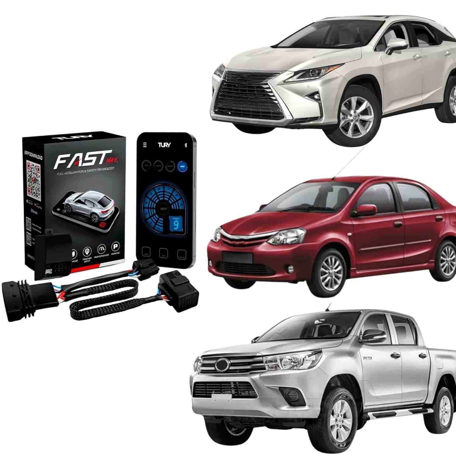 Módulo Variador de Avanço Tury FAST MAX 5.0A: Aceleração e Resposta para Hilux, Corolla, Prius e RX