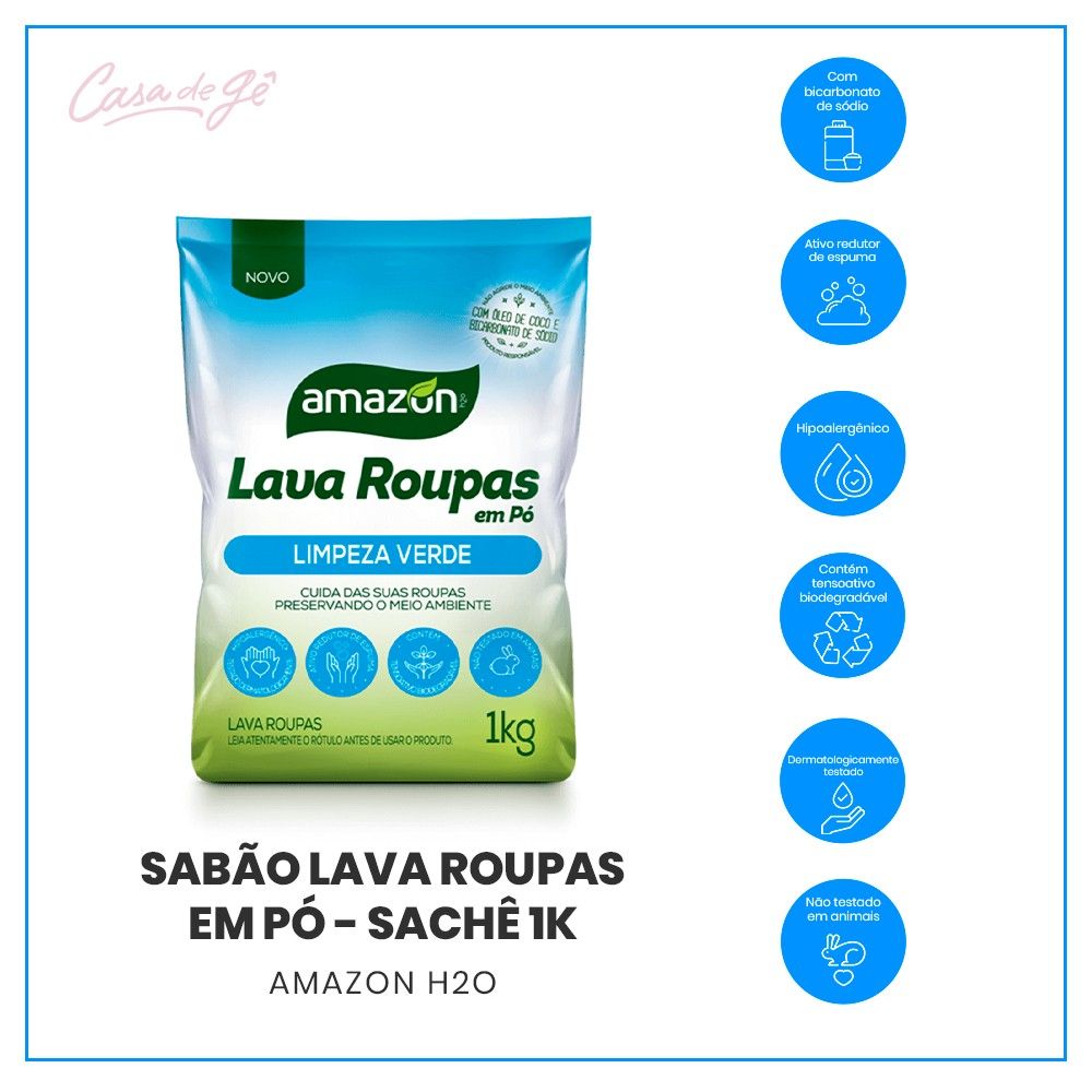 Sabão em Pó Amazon H2O: Limpeza Poderosa e Sustentável