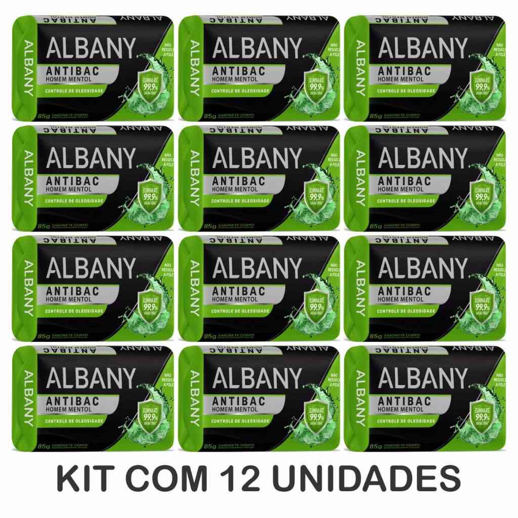 Sabonete Albany Controle Oleosidade: Kit 12 Unidades 85g