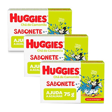 Sabonete Huggies Chá de Camomila – Cuidado Suave e Natural para Bebês
