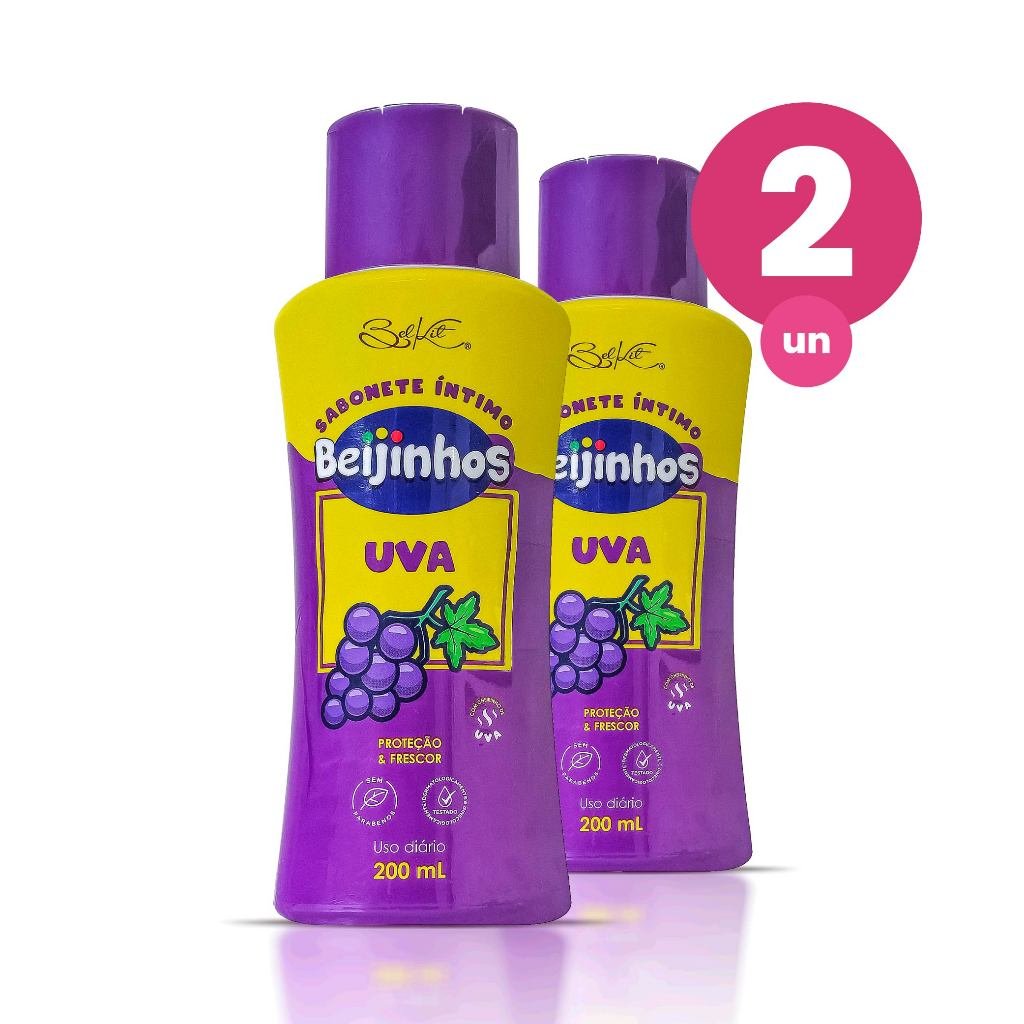 Sabonete Íntimo Beijinhos Uva 200ml: Frescor e Proteção Feminina