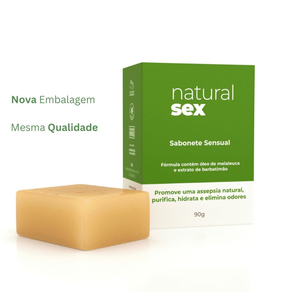 Sabonete Íntimo Unissex Vegano Natural Sex: Higiene Segura e Refrescante