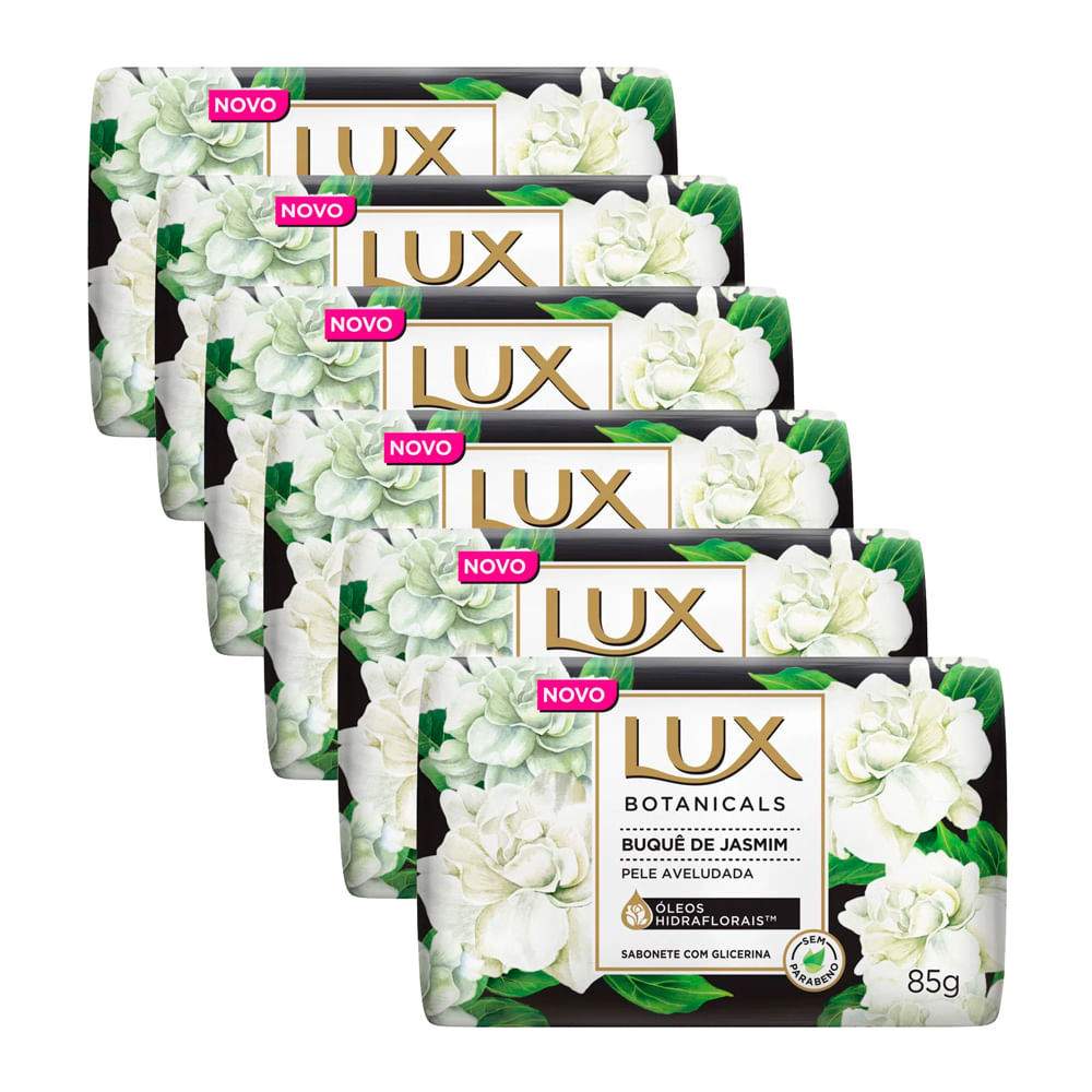 Sabonete Jasmim Lux Botanicals: Kit 6 Unidades