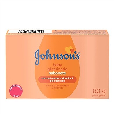 Sabonete Johnson's Glicerinado 80g: Limpeza Suave para Bebês